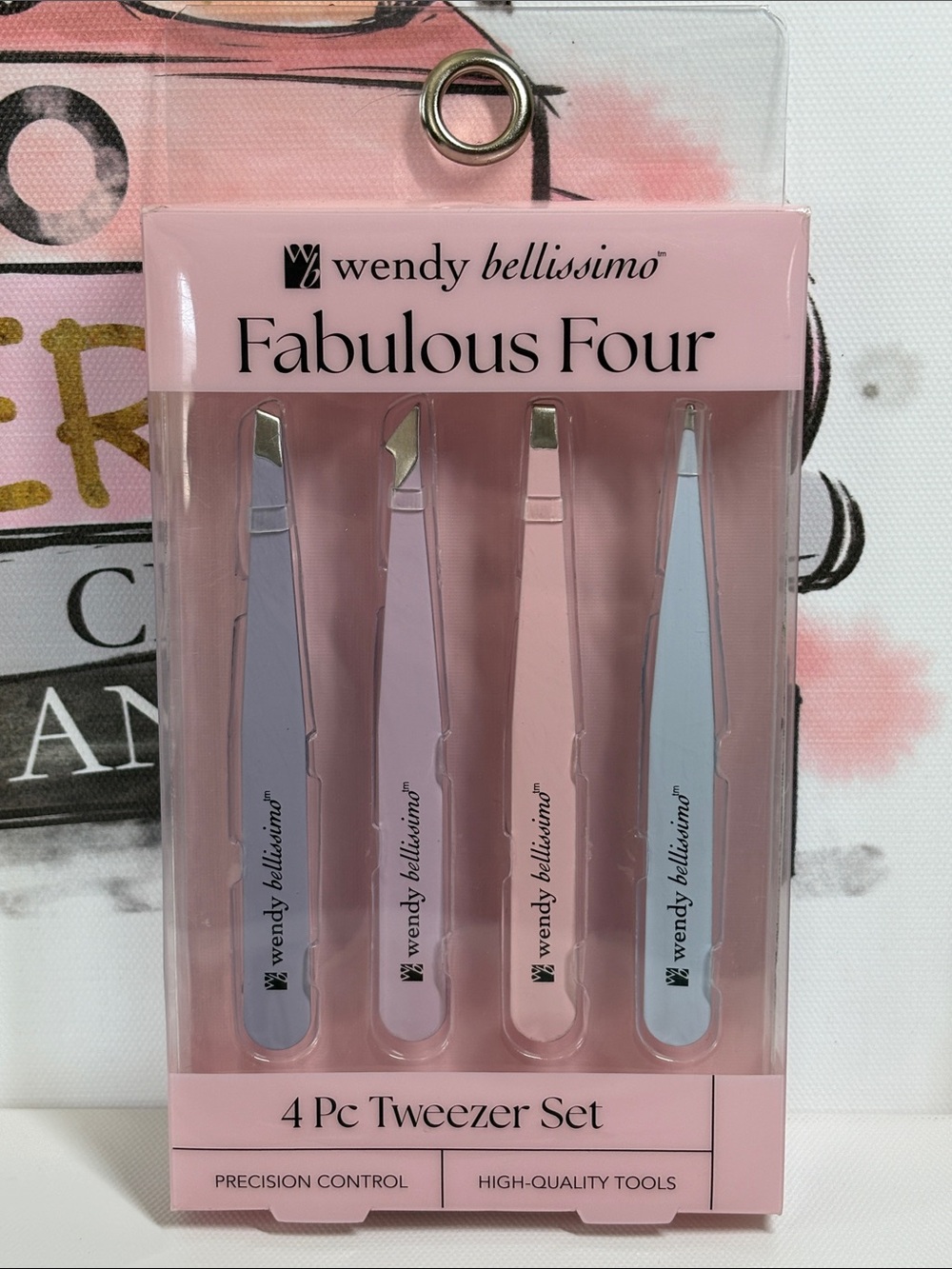 4 Pc Tweezer Set - Beauty Tools - Wendy Bellissimo - Fabulous Four